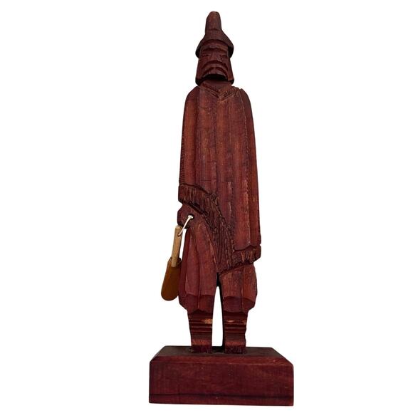 Hand Carved Gaucho Wood Sculpture from Australia - 9in tall - Picture 1 of 9